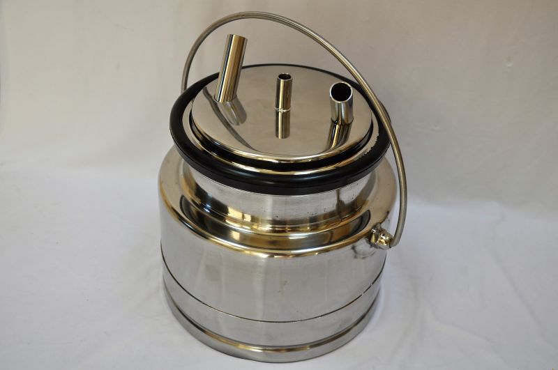 Goat Milker Bucket with Lid and Liner: 5L SS 304 Bucket Lid and Heavy Duty Rubber Liner