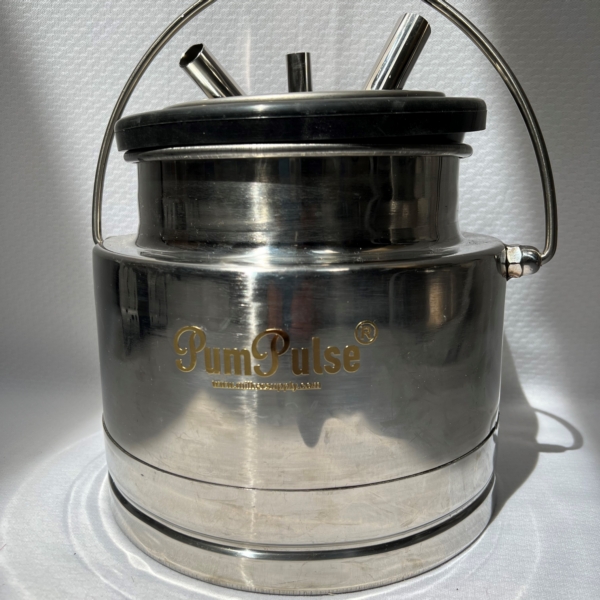 Portable Goat/cow Milker Bucket with Lid and Liner: 5L SS304 Bucket with SS Lid and Heavy Duty Rubber Liner