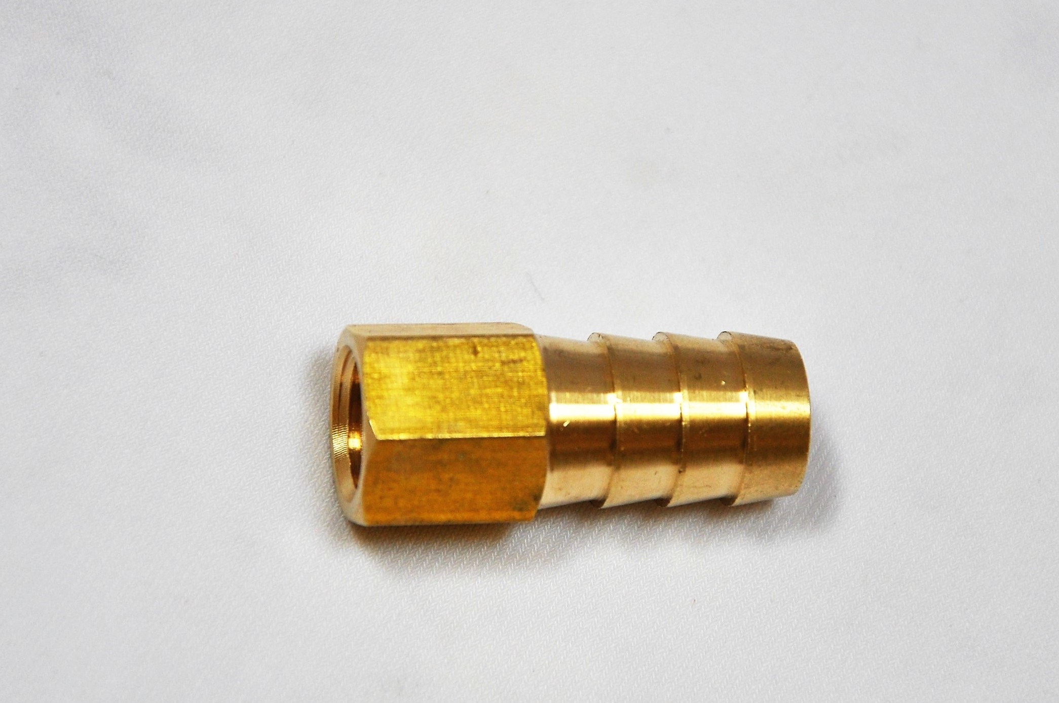 Brass Adapter: 1/4" female flare X 1/2" multi-Barb