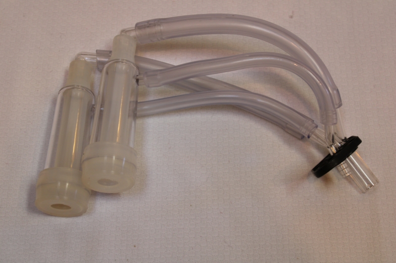 Dwarf Goat Milker Machine Part/Component Replacement: Claw Cluster, Teat-cups/Shells w/Silicone liners/inflations