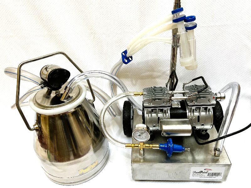 Expandible Single Goat Milker Machine with Vacuum Pump/Milker Base/15 or 25 L Bucket and all Components needed